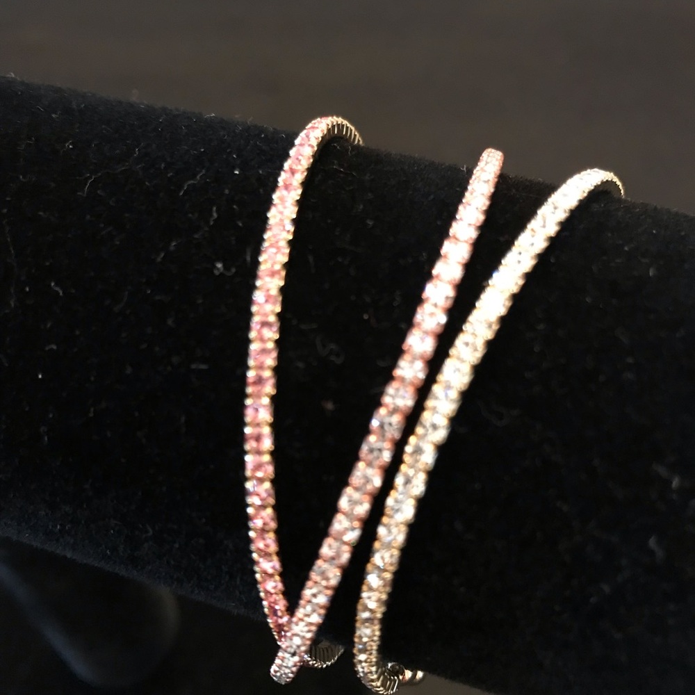 Trio of rhinestone bracelets